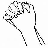 Hands Praying Drawing Vector Clipart Clasped Clipartmag Vectors sketch template