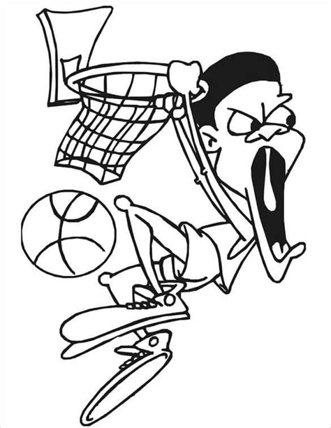 printable basketball coloring pages