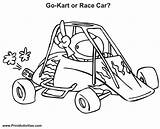 Coloring Kart Go Pages Popular Racing sketch template