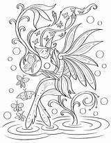 Coloring Fairy Fairies Museprintables sketch template