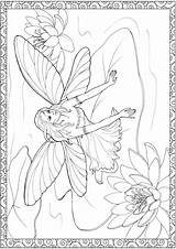 Coloring Pages Fairy Fairies Dover Adult Color Enchanted Publications Colouring Books Colorir Para Sheets Fadas Kids Desenhos Doverpublications Printable Book sketch template