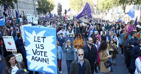 london brexit march put    people   biggest british demo  surrey