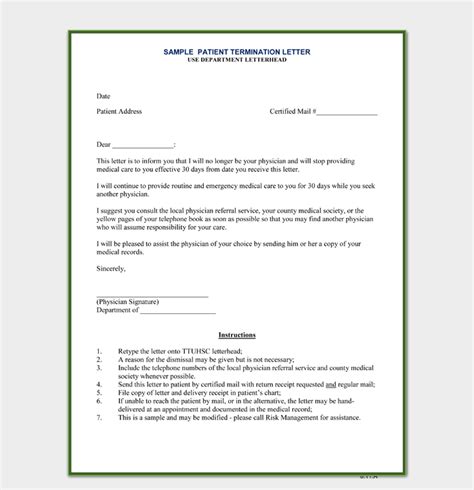 termination letter samples contract employee lease