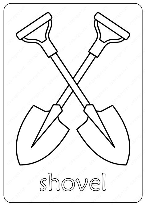 printable shovel coloring pages