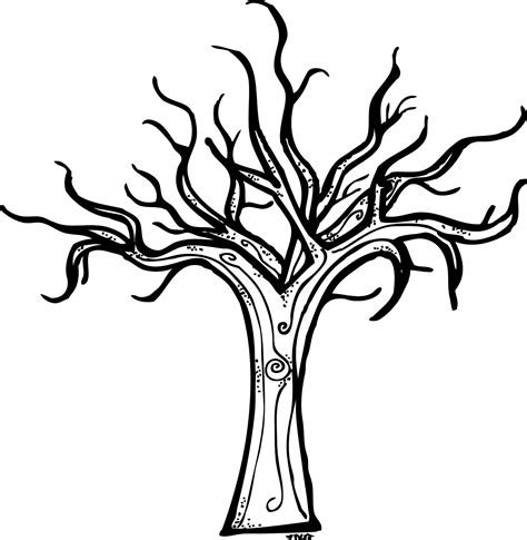 bare tree coloring page bare tree coloring pages chainimage monster