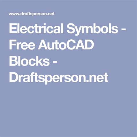 Electrical Symbols Free Autocad Blocks