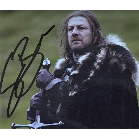 Sean Bean As Eddard Ned Stark Mounted Personally Signed