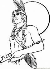 Coloring Pages Native American Printable Indian Children Kids Popular sketch template