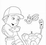Handy Coloring Pages Manny Kids sketch template