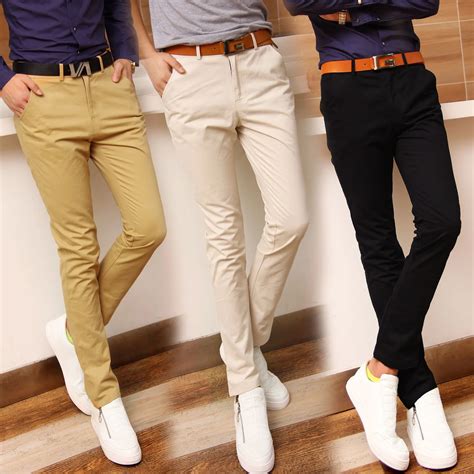 winter fashion mens casual pants fitted pants straight