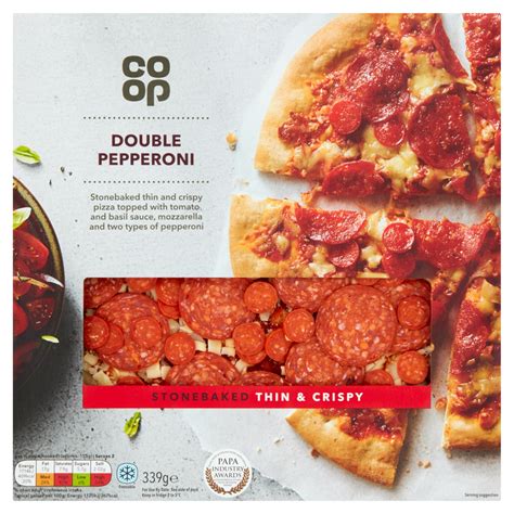 op stonebaked thin crispy pepperoni pizza   op