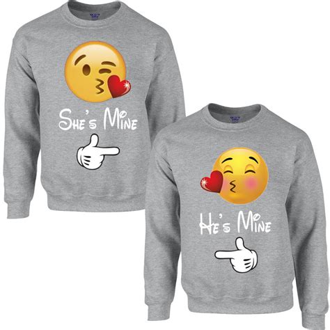 Emoji Love Heart Couple Sweatshirt From Teee Shop