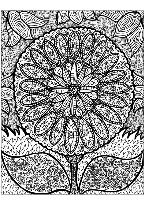 printable zentangle coloring pages  adults lines