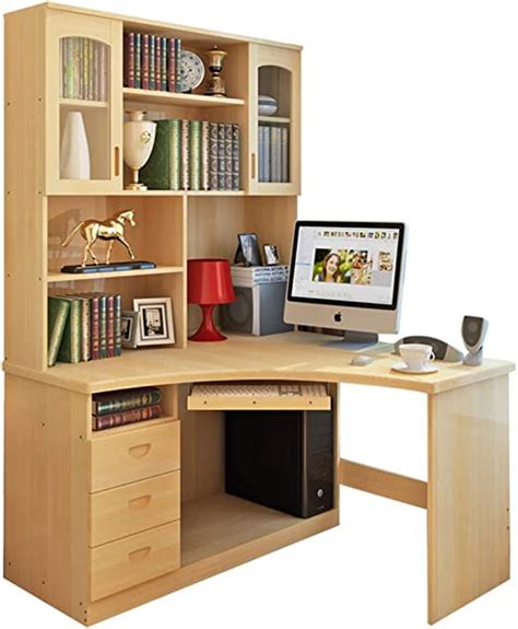 jiaqi  shaped computer deskhome office corner desk  bookshelves