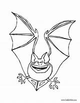 Coloring Bat Scary Pages Print sketch template