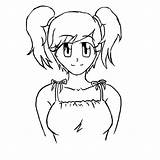 Pigtails Manga Drawing Pigtail Getdrawings Anime Deviantart sketch template