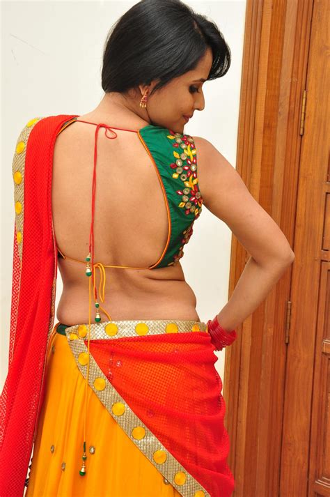 jabardasth anasuya in half saree actress wallpapers hot wallpapers latest photos