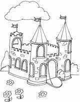 Coloring Castle Pages Princess Popular sketch template