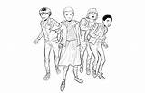 Stranger Things Coloring Pages Printable Print Characters Size sketch template