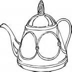 teapot coloring page clipart