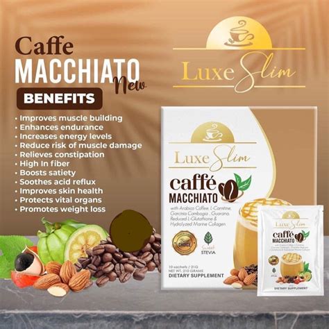 luxe slim caffe macchiato slimming coffee  collagen glutathione