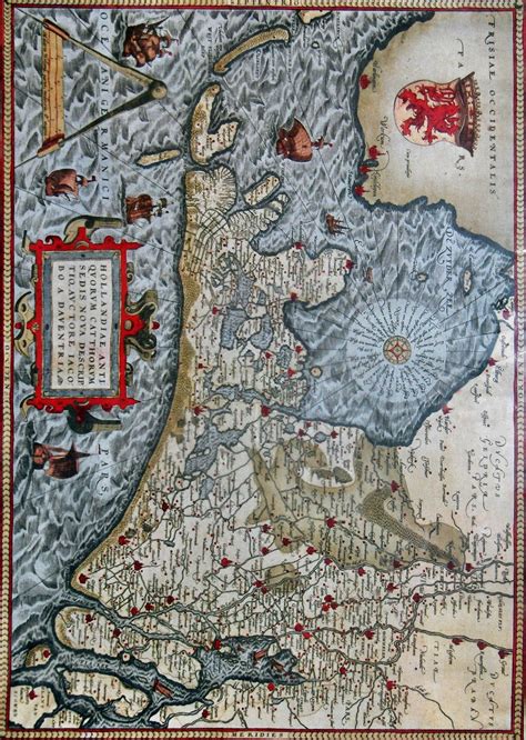 century hollandia map   dutch cartographerjacob van deventer  kampen