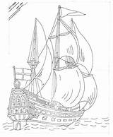 Coloring Pages Galleon Line Flickr Gemi Colouring Drawing Korsan Filografi Savaş Ship Yelkenli Gemisi Pirate sketch template
