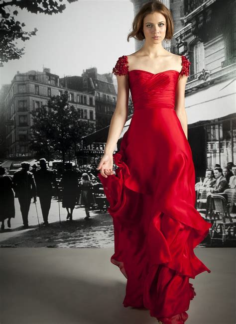 gossip girl blair waldorf applique cap sleeve red prom dresses 2015