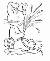 Coloring Pages Easter Peter Cottontail Bunny Water Sheets Printable Kids Sheet Splash Fountain Bunnies Color Honkingdonkey Activity Pbs Print Colouring sketch template