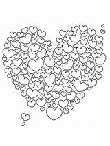Hartjes Hartje Valentijn Liefde Volwassenen Liefdes Regenboog Moederdag Vaderdag Mandala Kleuren Allemaal Terborg600 Heart Uitprinten Downloaden Verschillende Ballonnen sketch template