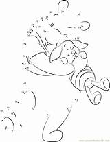 Pooh Dots Connect Piglet Dot Winnie Bear Worksheet Kids Email Printable Cartoons sketch template