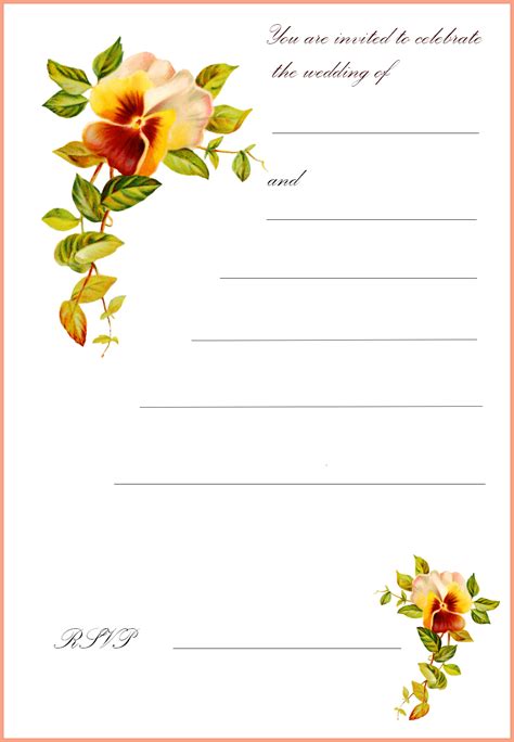printable wedding invitations  printable greeting cards