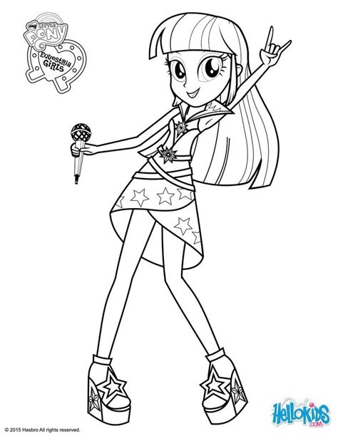 pony coloring pages twilight sparkle sings bubakidscom