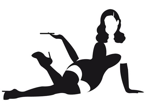 Pin Up Girl Silhouette Clip Art At Getdrawings Free Download