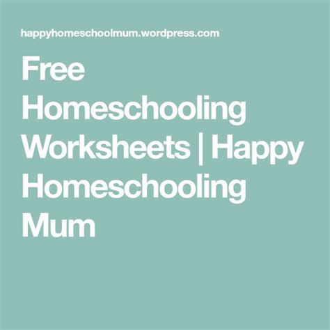 homeschooling worksheets homeschool homeschool  worksheets