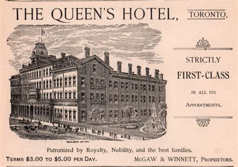 ad queens hotel toronto royalty patronage nobility ebay