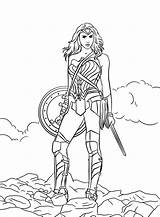 Superhelden Amazonen sketch template