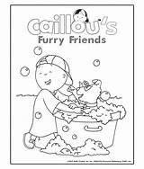 Caillou Furry Coloring Friend Older sketch template