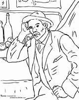 Coloring Pages Cezanne Paul Man Color Printable Getcolorings Pipe Print sketch template