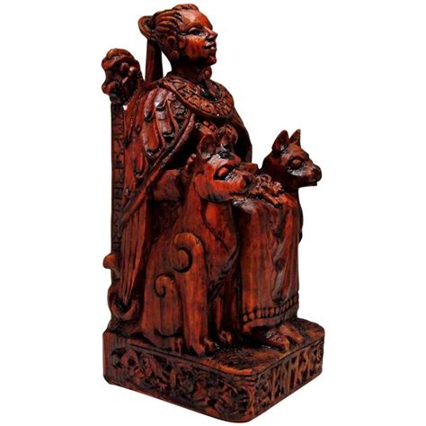 freya norse goddess of love seated statue