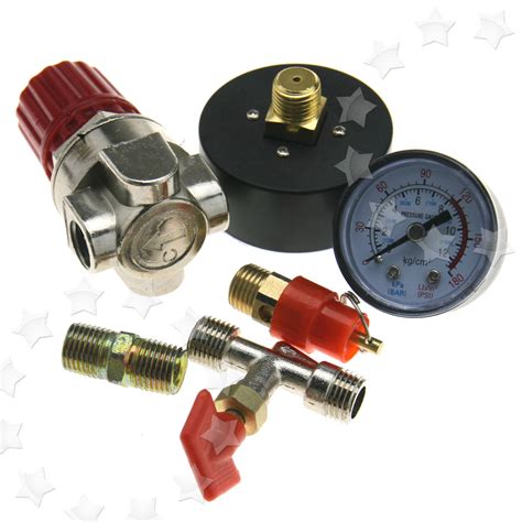 air regulator compressor pressure control switch relief regulator gauges  picclick uk