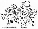 Mario Coloring Pages Luigi Printable Super Color Brothers Birthday Party Lrg Bros Click Kids Funny sketch template