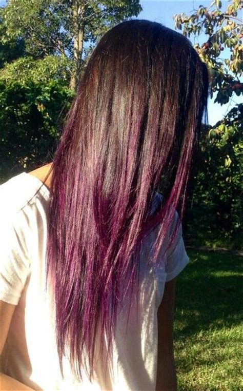 brown to hint of purple ombre hair pinterest my hair