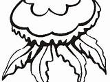 Jellyfish Drawing Simple Cute Coloring Pages Getdrawings sketch template