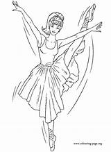 Coloring Barbie Ballerina Pages Color Kids Ages sketch template