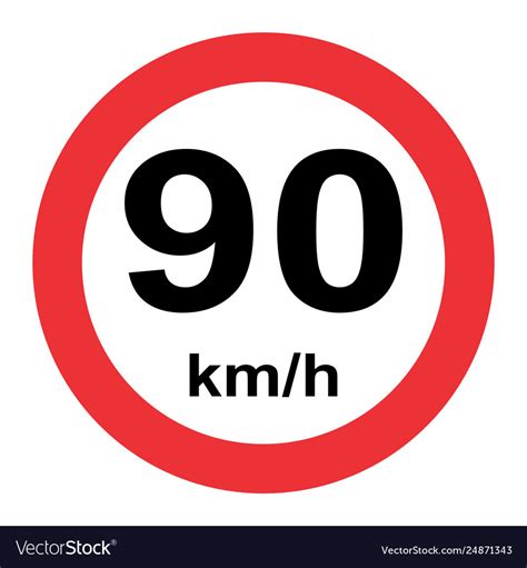speed limit traffic sign  royalty  vector image