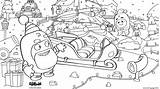 Coloring Oddbods Christmas Pages Printable Claus Santa Print sketch template