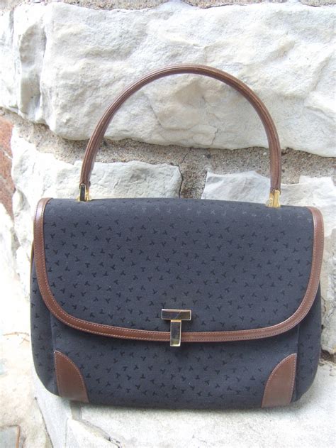 Tiffany And Company Black Canvas Handbag Made In Italy C