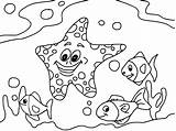 Fish Starfish sketch template