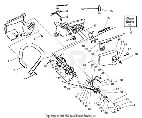 poulan  gas  parts diagram  clutch handle